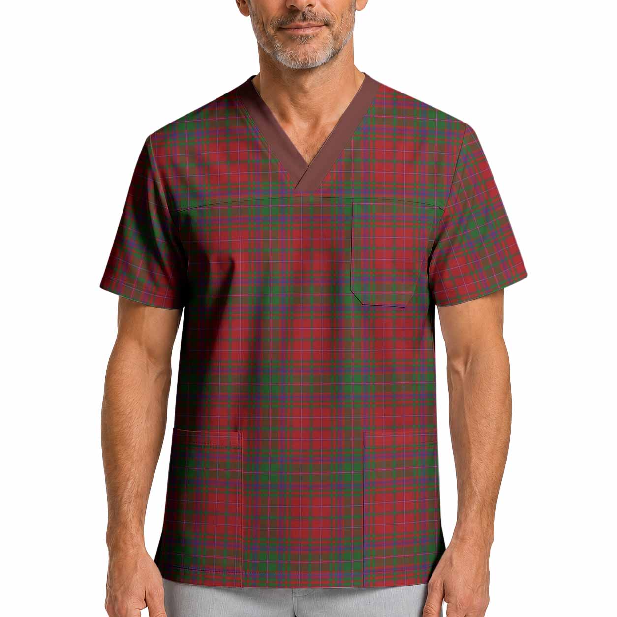 MacDougall (McDougall) Tartan Scrub Top XL - Tartan Vibes Clothing