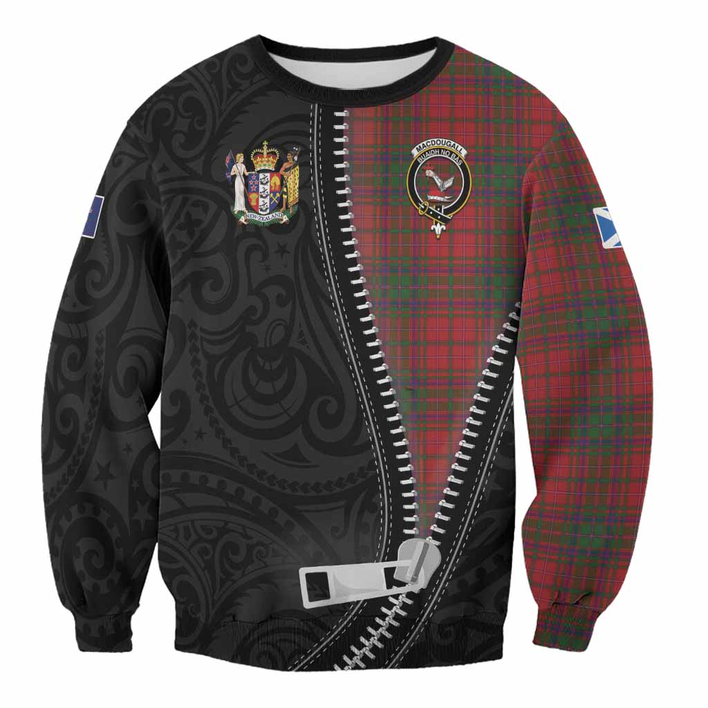 MacDougall (McDougall) Tartan Sweatshirt New Zealand Pattern Unique Zipper Stylized