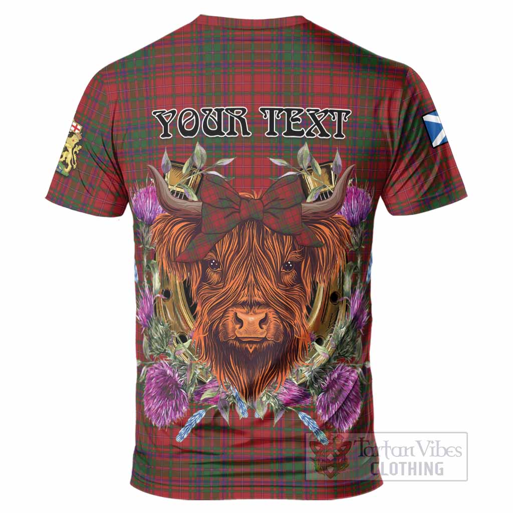 MacDougall (McDougall) Tartan T-Shirt Scottish Thistle Heilan Coo