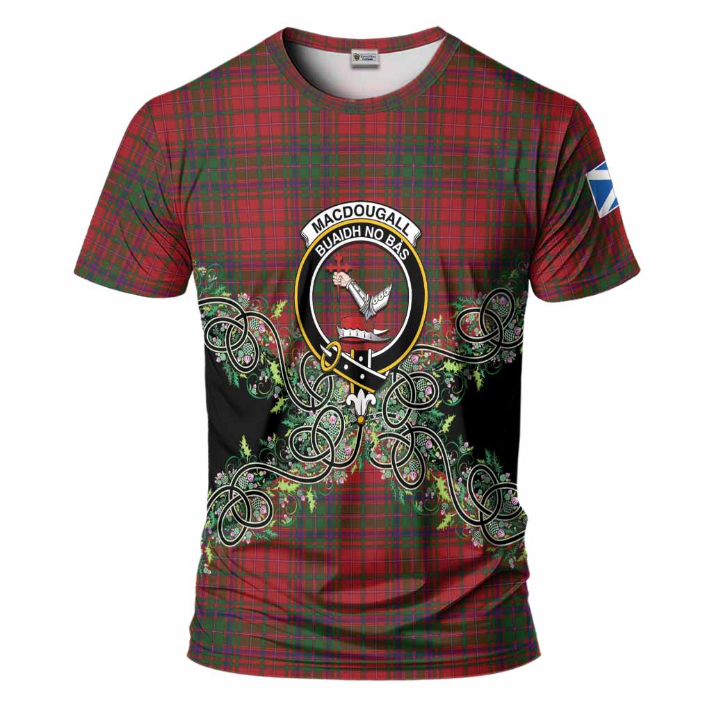 MacDougall (McDougall) Tartan T-Shirt Thistle Scottish Spirit