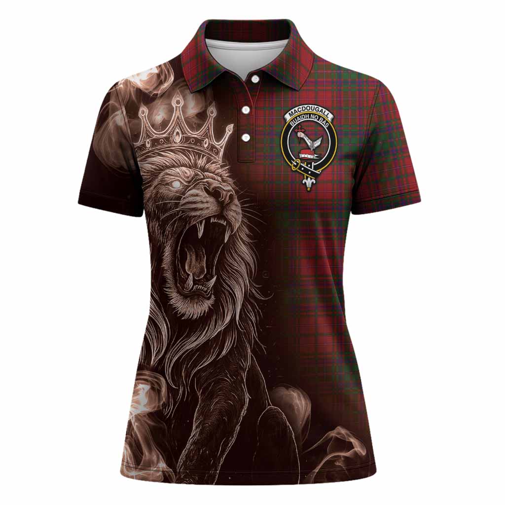 MacDougall (McDougall) Tartan Women Polo Shirt Roaring Lion Heritage