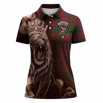 MacDougall (McDougall) Tartan Women Polo Shirt Roaring Lion Heritage