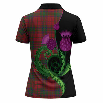 MacDougall (McDougall) Tartan Women Polo Shirt Traditional Scottish Thistle