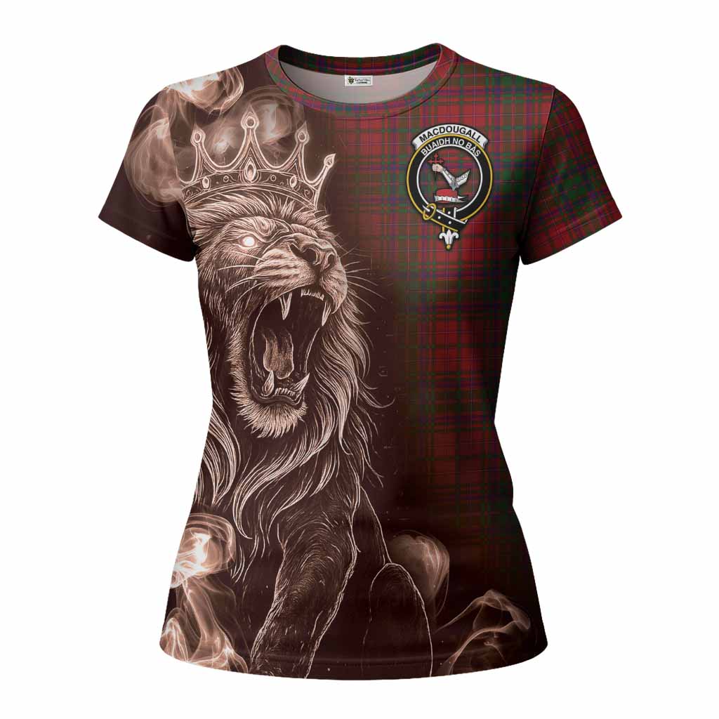 MacDougall (McDougall) Tartan Women T shirt Roaring Lion Heritage