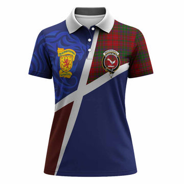 MacDougall (McDougall) The Scottish Football Crest Women Polo Shirt Lion-Tartan Army
