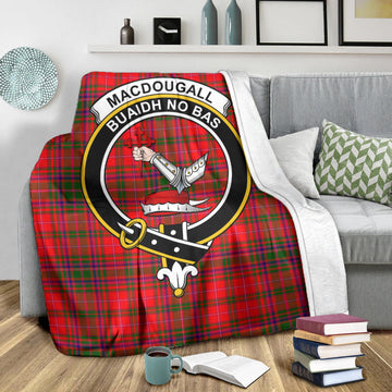 MacDougall Modern Tartan Blanket with Family Crest