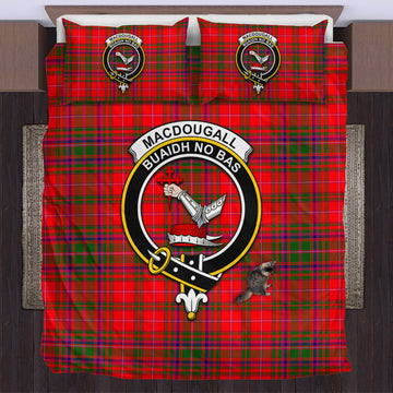 MacDougall Modern Tartan Bedding Set with Family Crest
