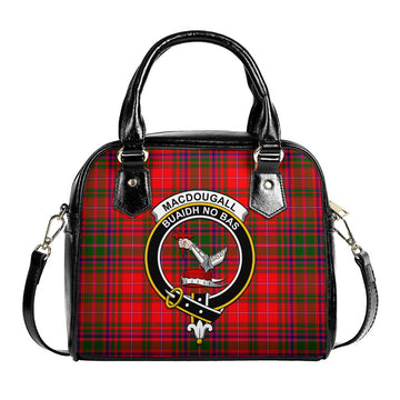 MacDougall Modern Tartan Shoulder Handbags with Family Crest
