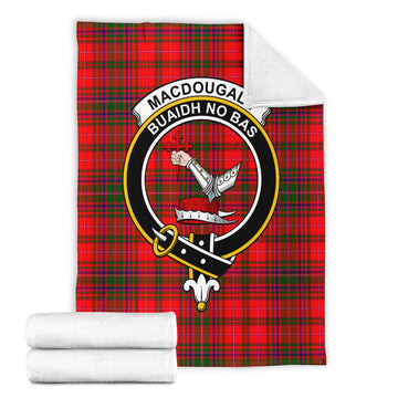MacDougall Modern Tartan Blanket with Family Crest
