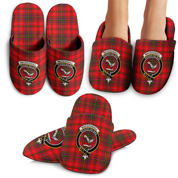 MacDougall Modern Tartan Home Slippers with Family Crest