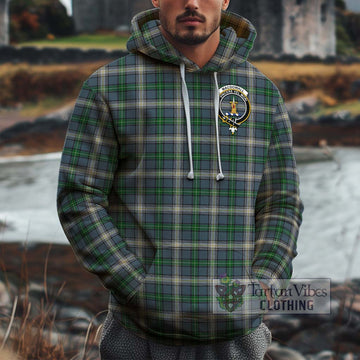 MacDowall (McDowall) Tartan Cotton Hoodie with Family Crest Zip Hoodie - Tartan Vibes Clothing