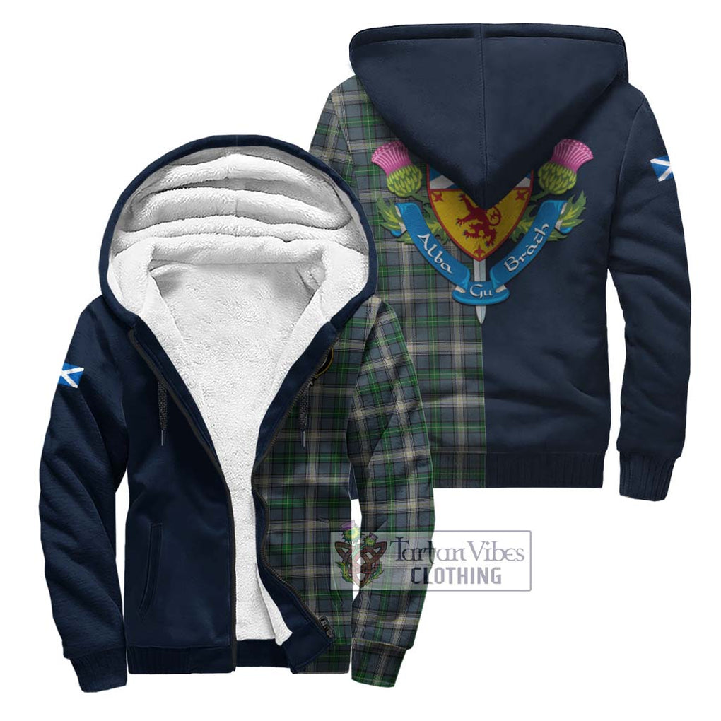 MacDowall (McDowall) Tartan Sherpa Hoodie Alba with Scottish Lion Royal Arm Half Style Unisex S - Tartan Vibes Clothing