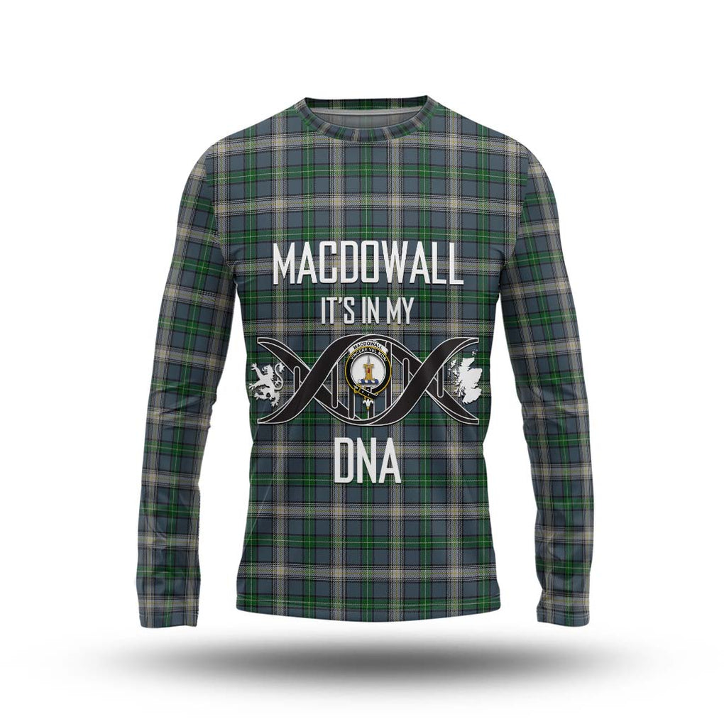 MacDowall (McDowall) Tartan Long Sleeve T-Shirt with Family Crest DNA In Me Style Unisex - Tartan Vibes Clothing