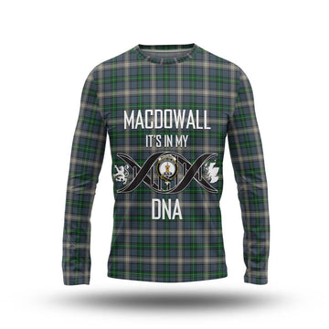 MacDowall (McDowall) Tartan Long Sleeve T-Shirt with Family Crest DNA In Me Style Unisex - Tartan Vibes Clothing