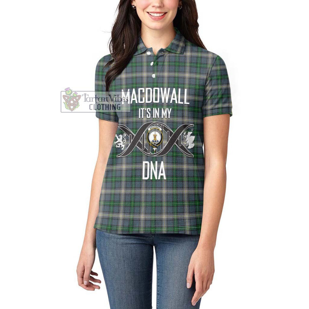 MacDowall (McDowall) Tartan Women's Polo Shirt with Family Crest DNA In Me Style Women - Tartan Vibes Clothing