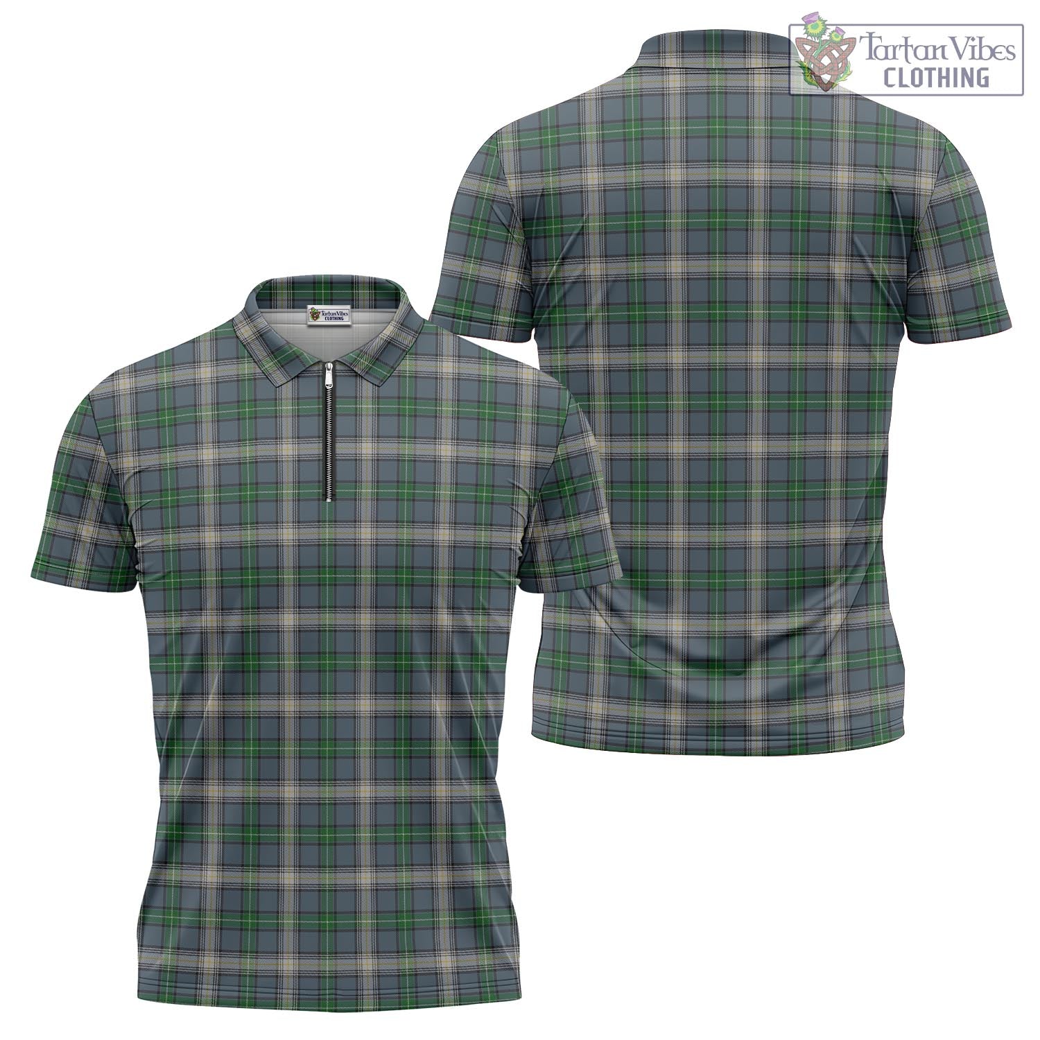 MacDowall (McDowall) Tartan Zipper Polo Shirt Unisex - Tartan Vibes Clothing