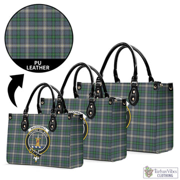MacDowall (McDowall) Tartan Luxury Leather Handbags with Family Crest