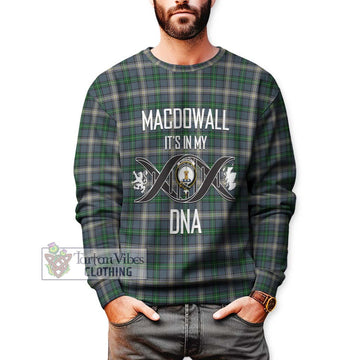MacDowall (McDowall) Tartan Sweatshirt with Family Crest DNA In Me Style Unisex - Tartan Vibes Clothing