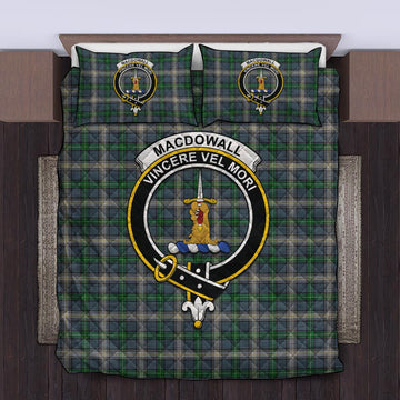 MacDowall (McDowall) Tartan Quilt Bed Set with Family Crest