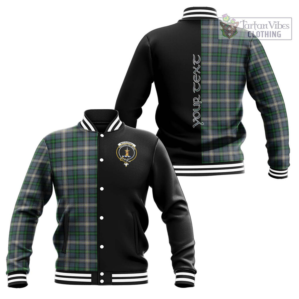 MacDowall (McDowall) Tartan Baseball Jacket with Family Crest and Half Of Me Style Unisex - Tartan Vibes Clothing