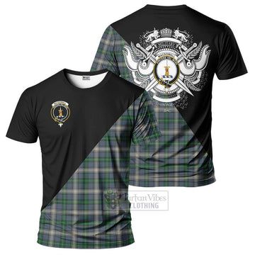 MacDowall (McDowall) Tartan T-Shirt with Family Crest and Military Logo Style