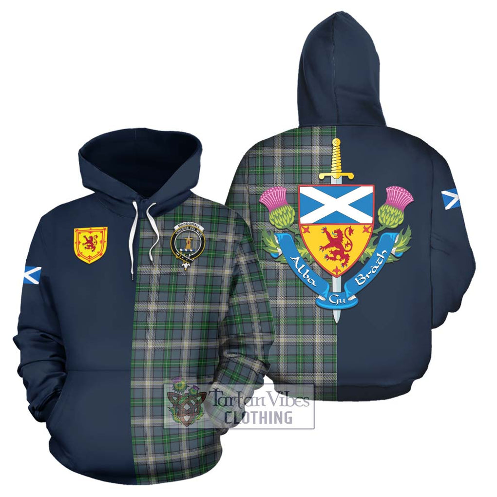 MacDowall (McDowall) Tartan Hoodie Alba with Scottish Lion Royal Arm Half Style Zip Hoodie - Tartan Vibes Clothing