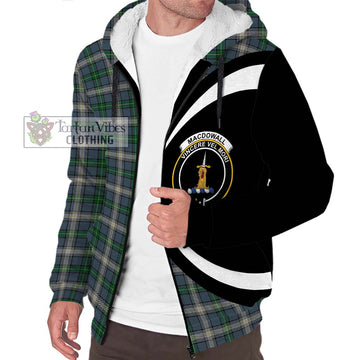 MacDowall (McDowall) Tartan Sherpa Hoodie with Family Crest Circle Style Unisex S - Tartan Vibes Clothing