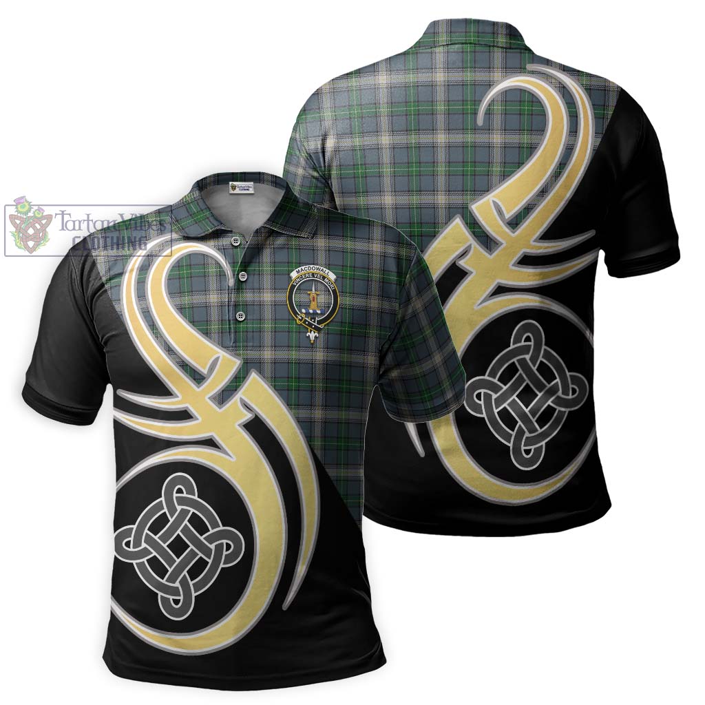 MacDowall (McDowall) Tartan Polo Shirt with Family Crest and Celtic Symbol Style Kid - Tartan Vibes Clothing