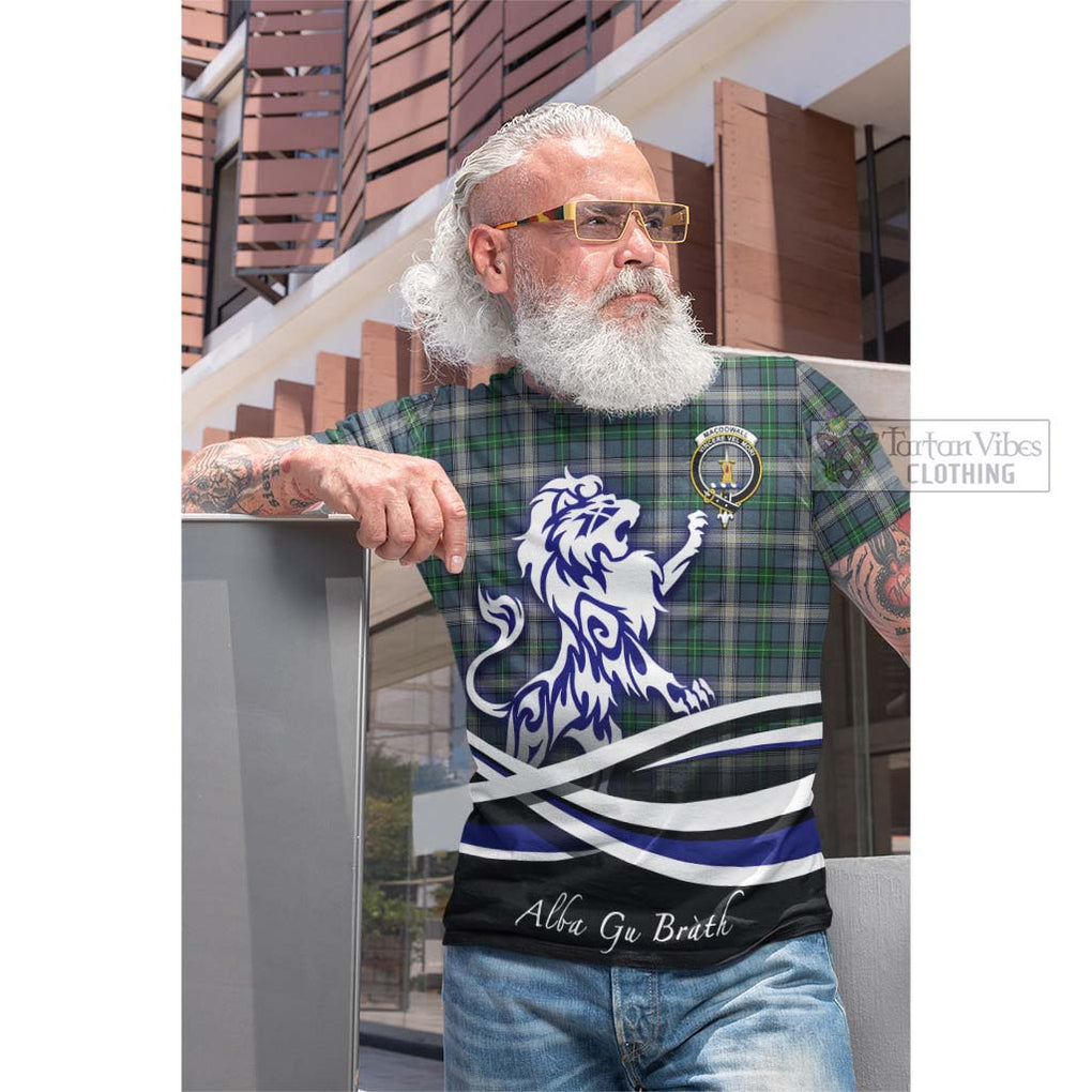 MacDowall (McDowall) Tartan Cotton T-shirt with Alba Gu Brath Regal Lion Emblem Men's Shirt - Tartan Vibes Clothing