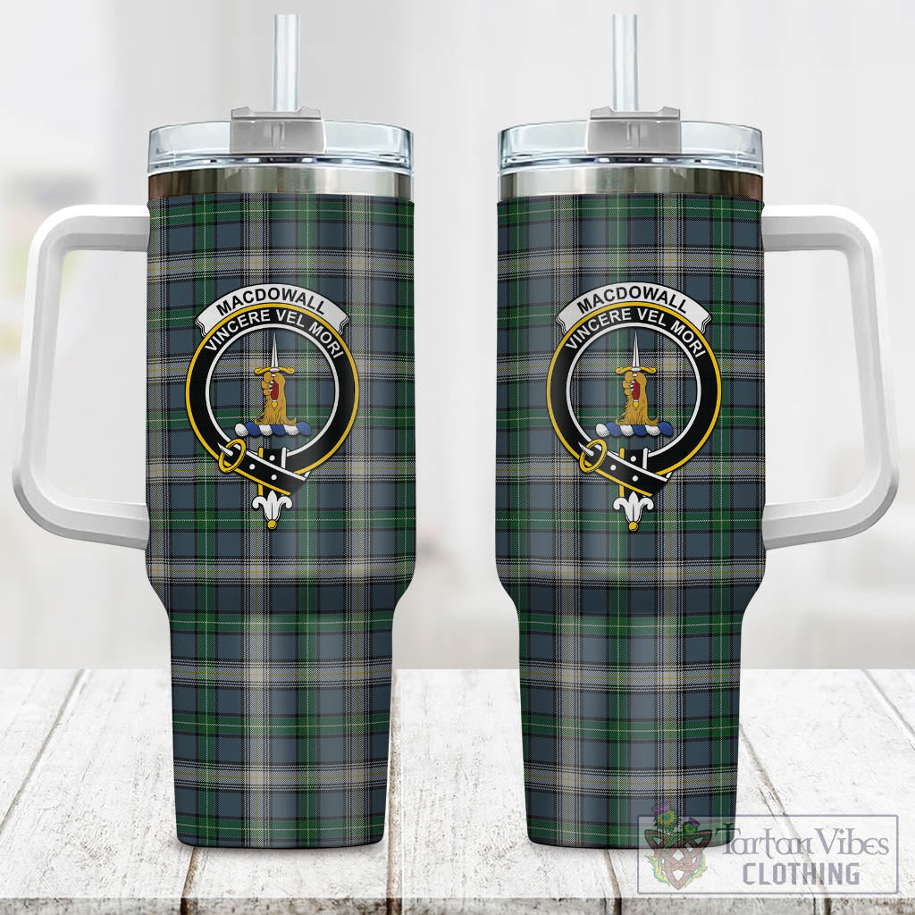 MacDowall (McDowall) Tartan Tumbler with Handle with Family Crest One Size 40 OZ - Tartan Vibes Clothing