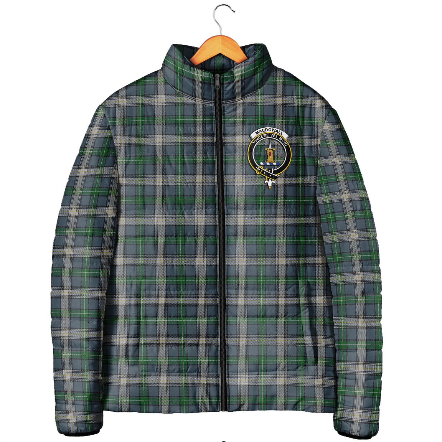 MacDowall (McDowall) Tartan Padded Jacket with Family Crest Men's Padded Jacket - Tartan Vibes Clothing
