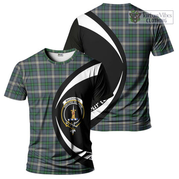 MacDowall (McDowall) Tartan T-Shirt with Family Crest Circle Style