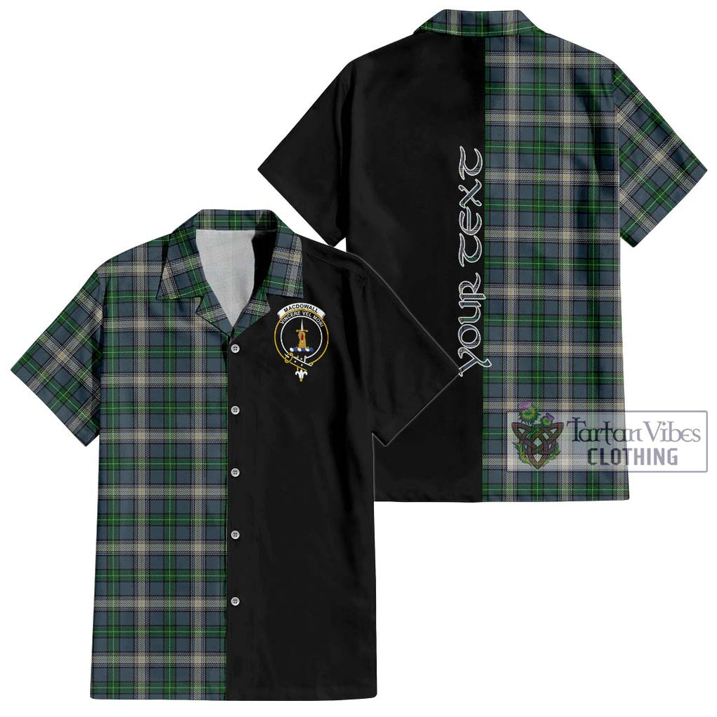 MacDowall (McDowall) Tartan Hawaiian Shirt with Family Crest and Half Of Me Style Kid - Tartan Vibes Clothing