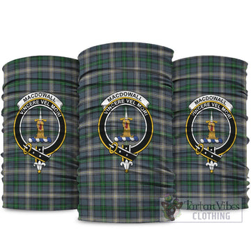 MacDowall (McDowall) Tartan Neck Gaiters, Tartan Bandanas, Tartan Head Band with Family Crest