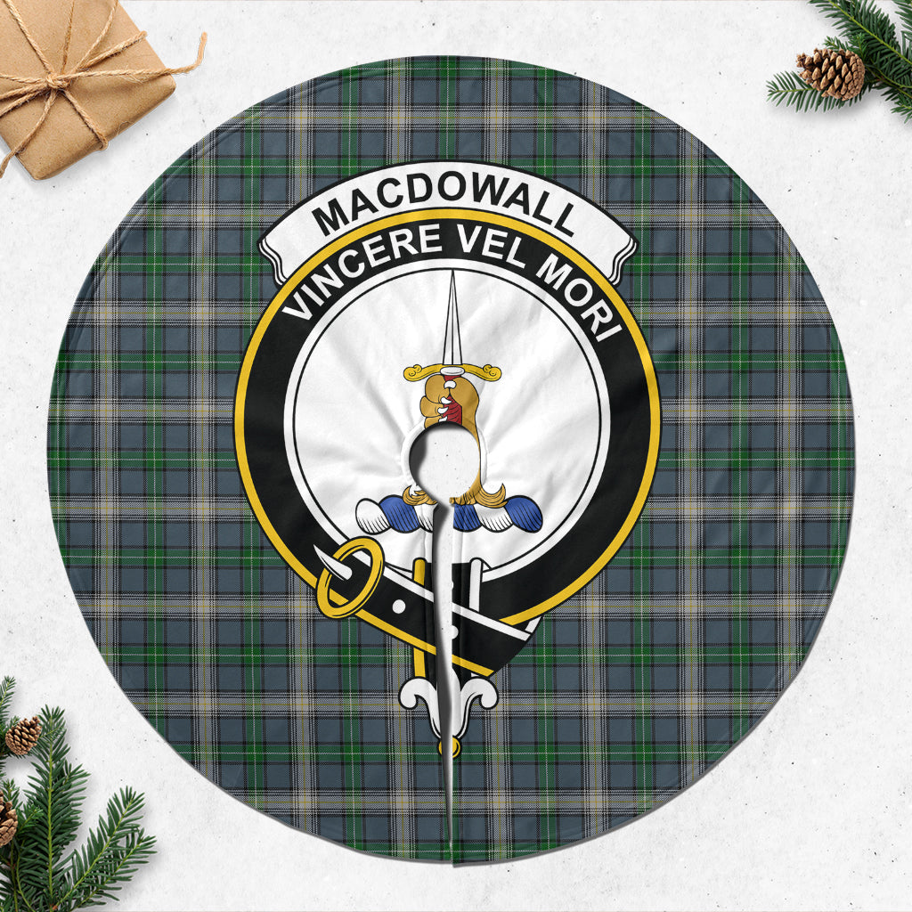 MacDowall (McDowall) Tartan Christmas Tree Skirt with Family Crest 47*47 inch - Tartan Vibes Clothing