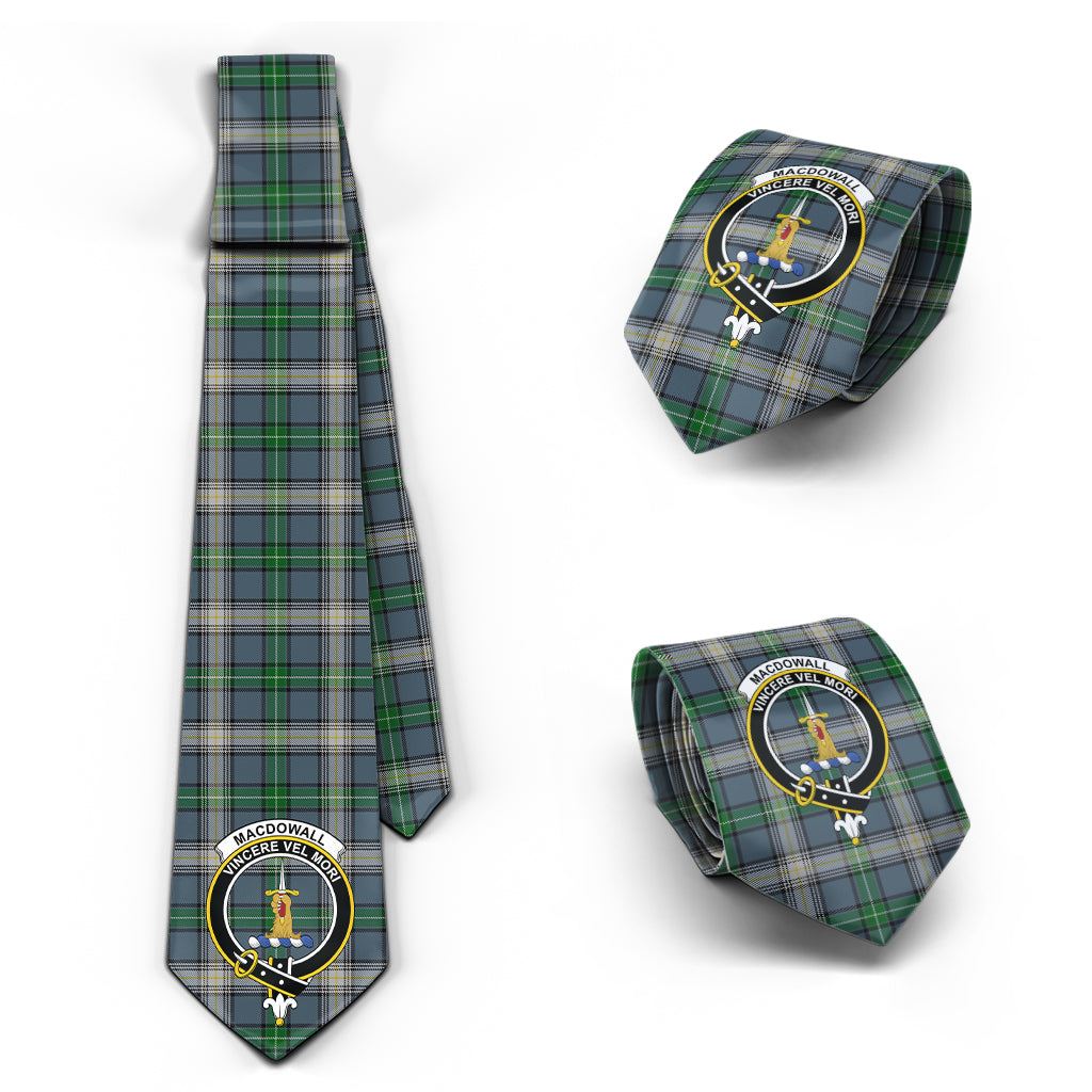 MacDowall (McDowall) Tartan Classic Necktie with Family Crest Necktie One Size - Tartan Vibes Clothing