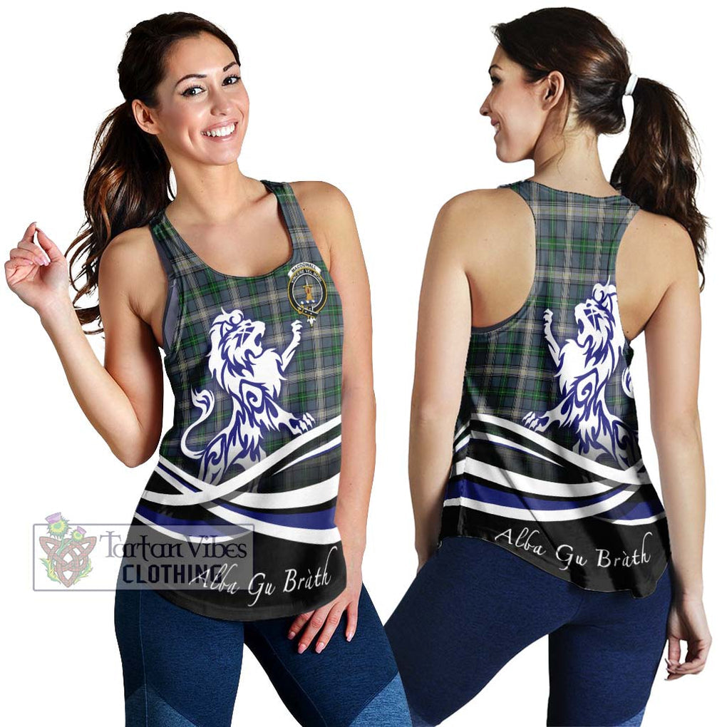 MacDowall (McDowall) Tartan Women's Racerback Tanks with Alba Gu Brath Regal Lion Emblem 4XL - Tartan Vibes Clothing