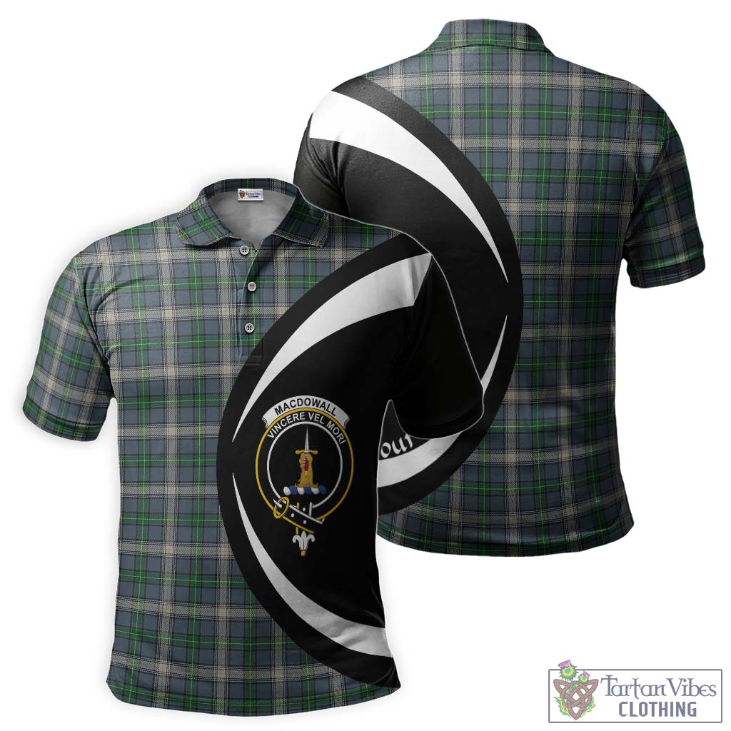 MacDowall (McDowall) Tartan Men's Polo Shirt with Family Crest Circle Style Kid - Tartan Vibes Clothing