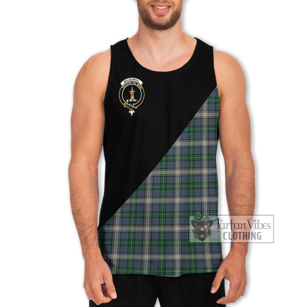 MacDowall (McDowall) Tartan Men's Tank Top with Family Crest and Military Logo Style Men - Tartan Vibes Clothing