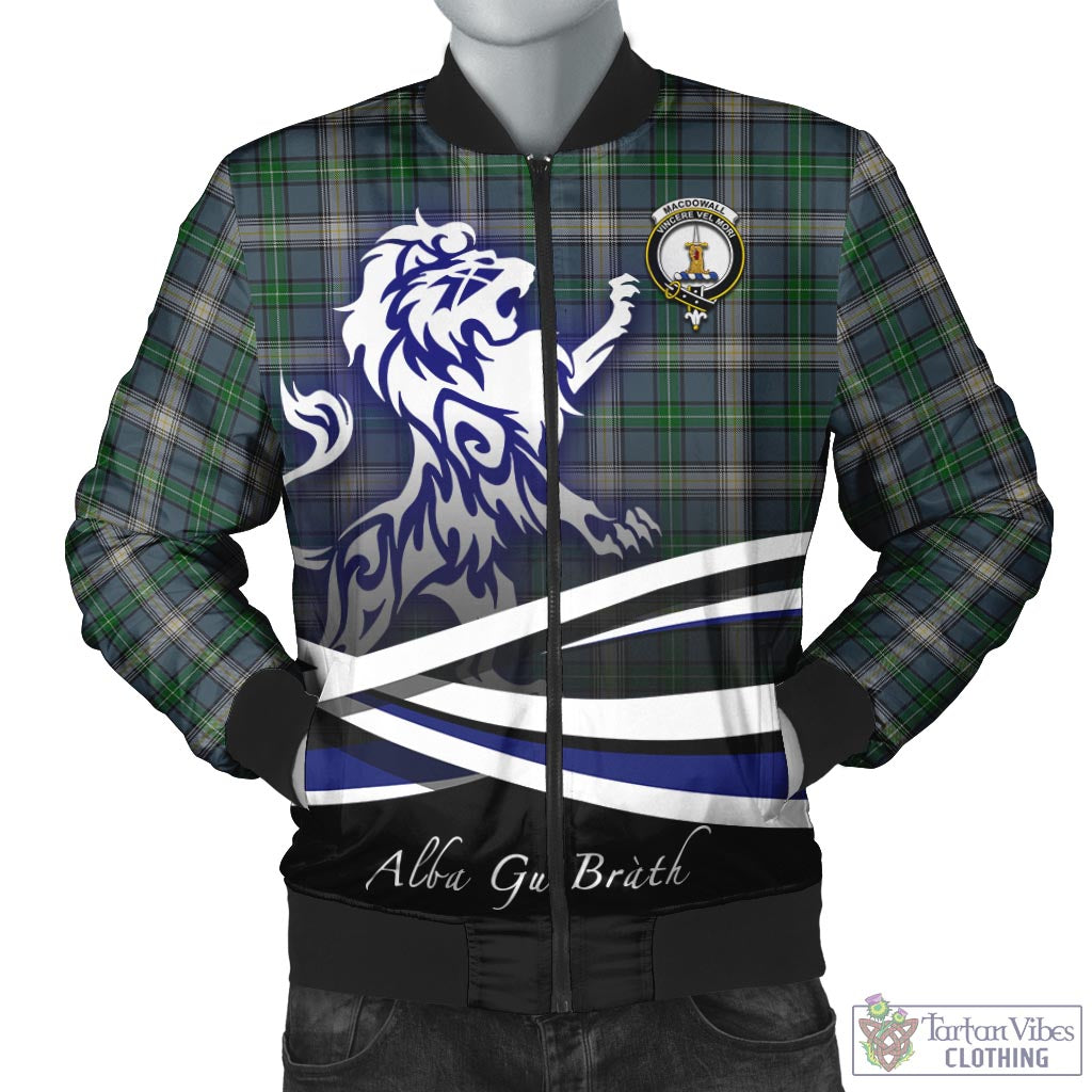MacDowall (McDowall) Tartan Bomber Jacket with Alba Gu Brath Regal Lion Emblem Unisex - Tartan Vibes Clothing