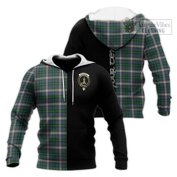 MacDowall (McDowall) Tartan Knitted Hoodie with Family Crest and Half Of Me Style Unisex Knitted Pullover Hoodie - Tartan Vibes Clothing