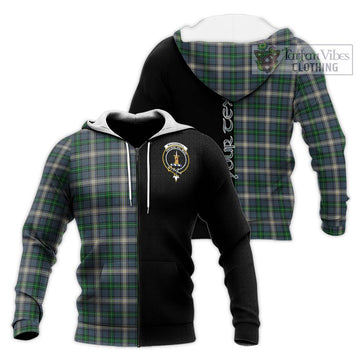MacDowall (McDowall) Tartan Knitted Hoodie with Family Crest and Half Of Me Style Unisex Knitted Zip Hoodie - Tartan Vibes Clothing