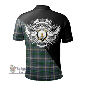 MacDowall (McDowall) Tartan Polo Shirt with Family Crest and Military Logo Style - Tartan Vibes Clothing