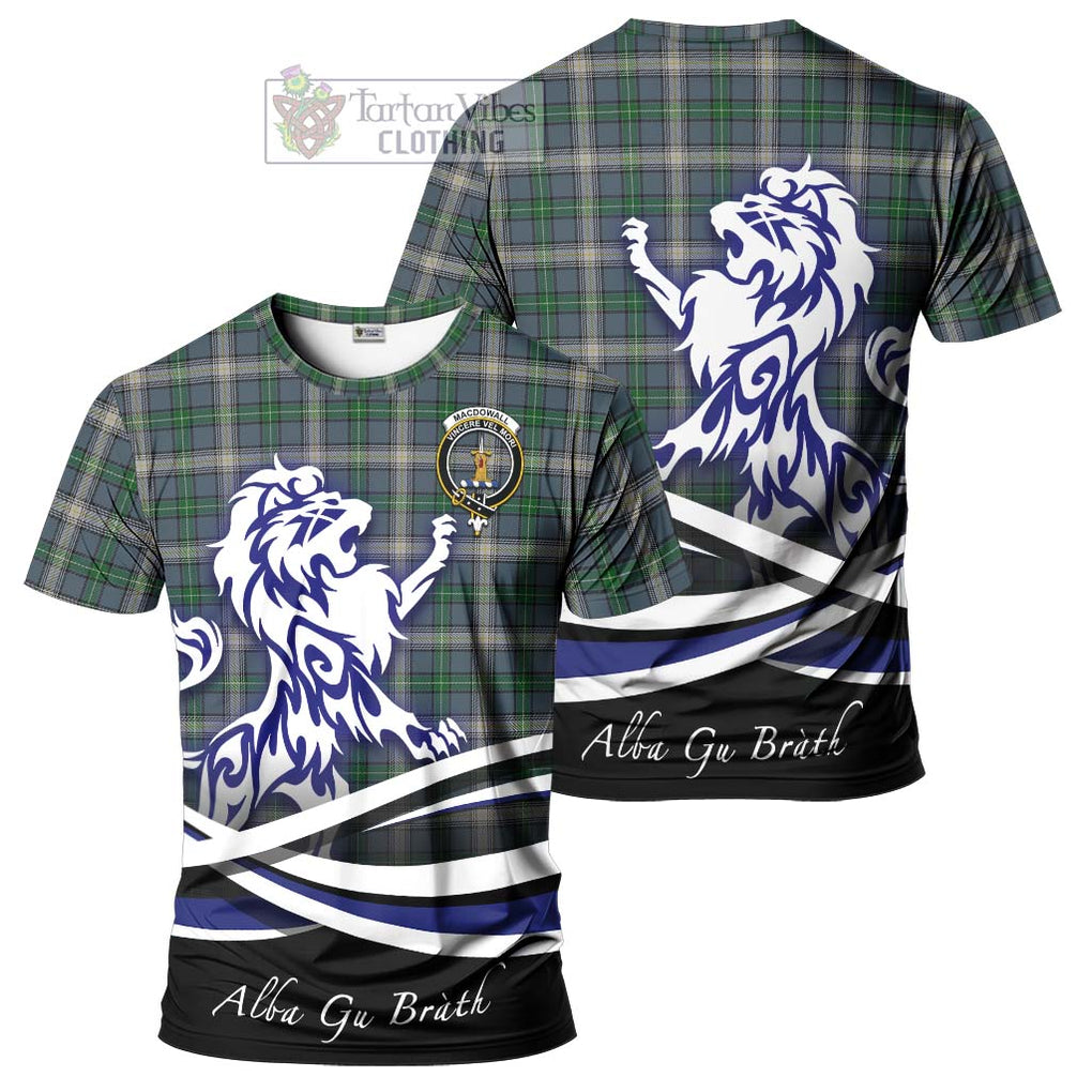 MacDowall (McDowall) Tartan Cotton T-shirt with Alba Gu Brath Regal Lion Emblem Women's Shirt - Tartan Vibes Clothing