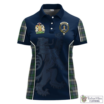 MacDowall Tartan Women's Polo Shirt with Family Crest and Lion Rampant Vibes Sport Style