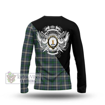 MacDowall (McDowall) Tartan Long Sleeve T-Shirt with Family Crest and Military Logo Style - Tartan Vibes Clothing