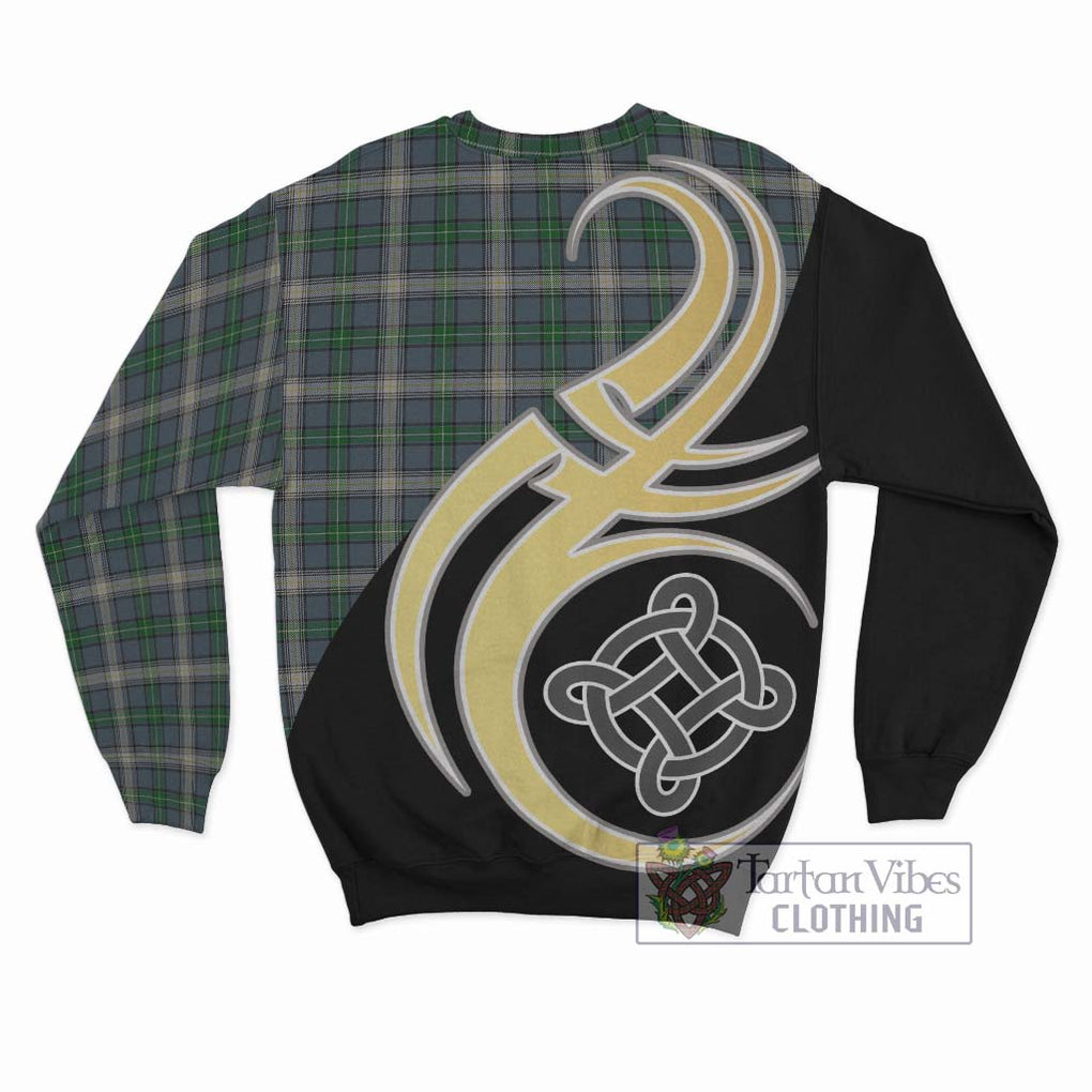 MacDowall (McDowall) Tartan Sweatshirt with Family Crest and Celtic Symbol Style - Tartan Vibes Clothing