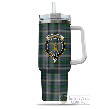 MacDowall Tartan and Family Crest Tumbler with Handle