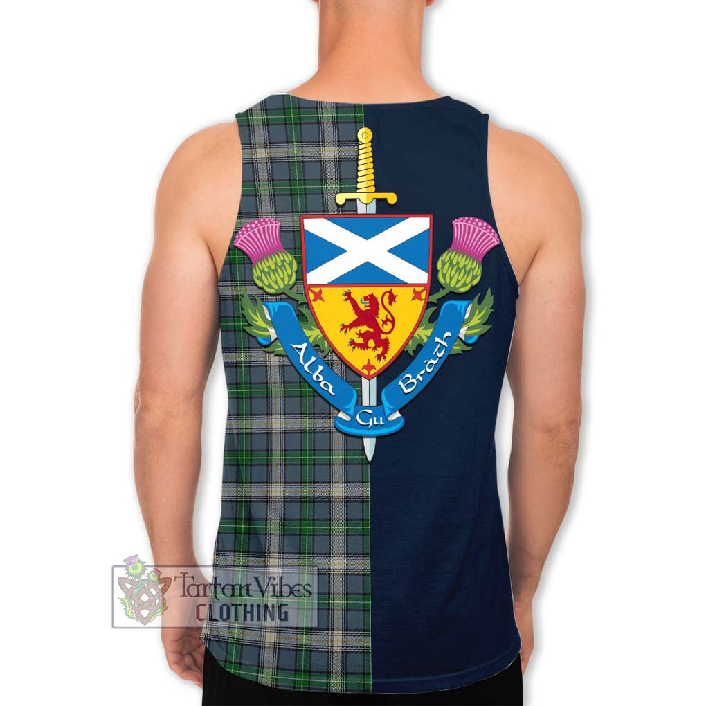 MacDowall (McDowall) Tartan Men's Tank Top Alba with Scottish Lion Royal Arm Half Style - Tartan Vibes Clothing