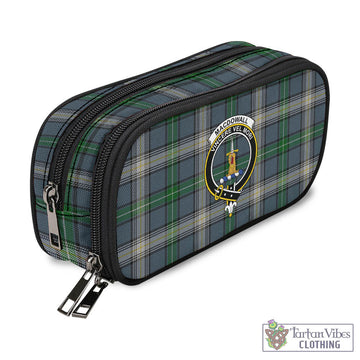 MacDowall (McDowall) Tartan Pen and Pencil Case with Family Crest